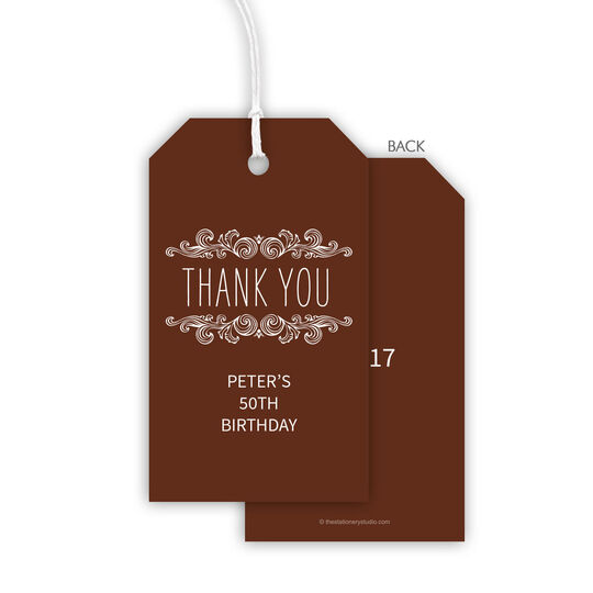 Thank You Scroll Hanging Gift Tags